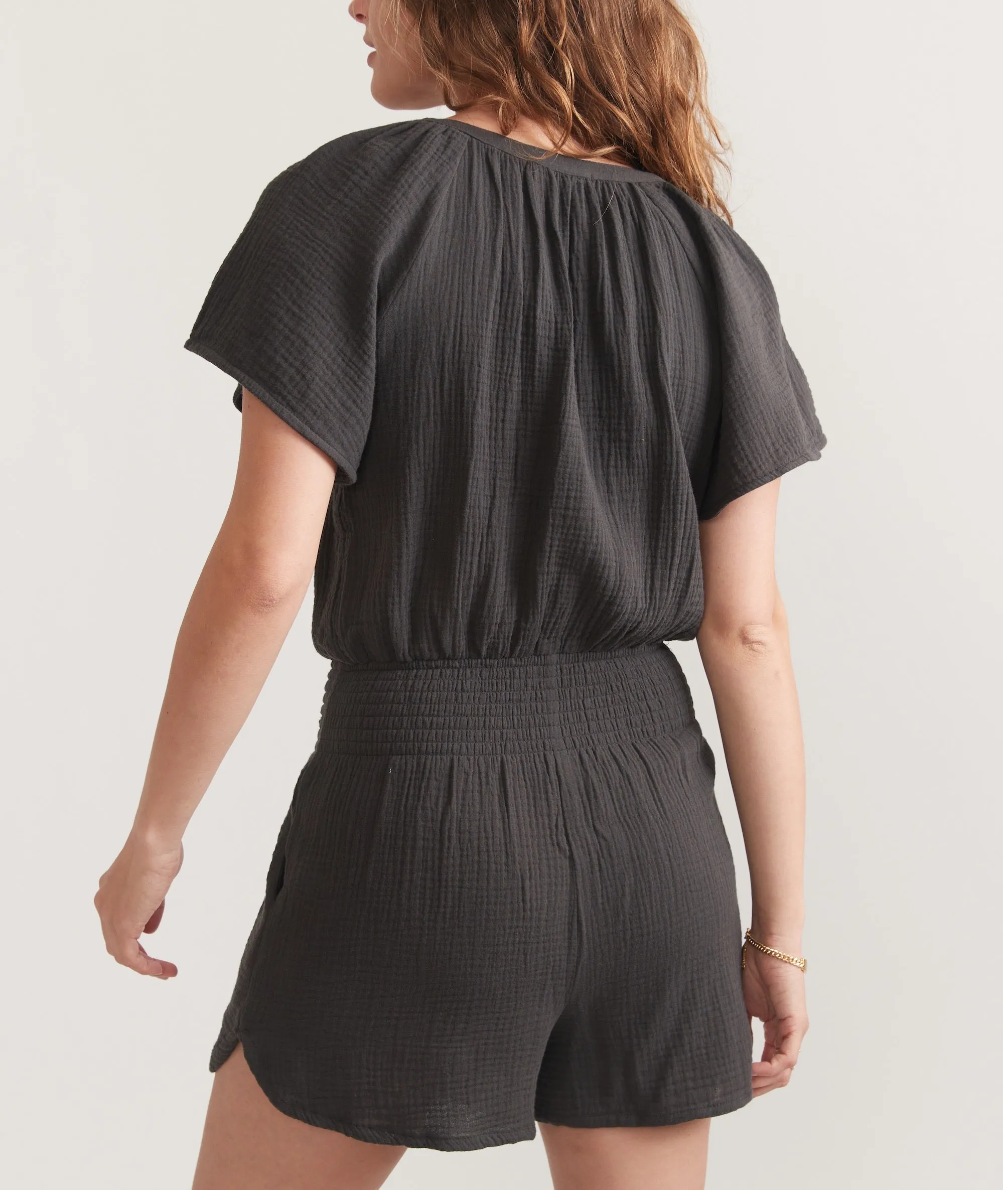 Bella Double Cloth Romper sold by Marine Layer product image thumbnail 4