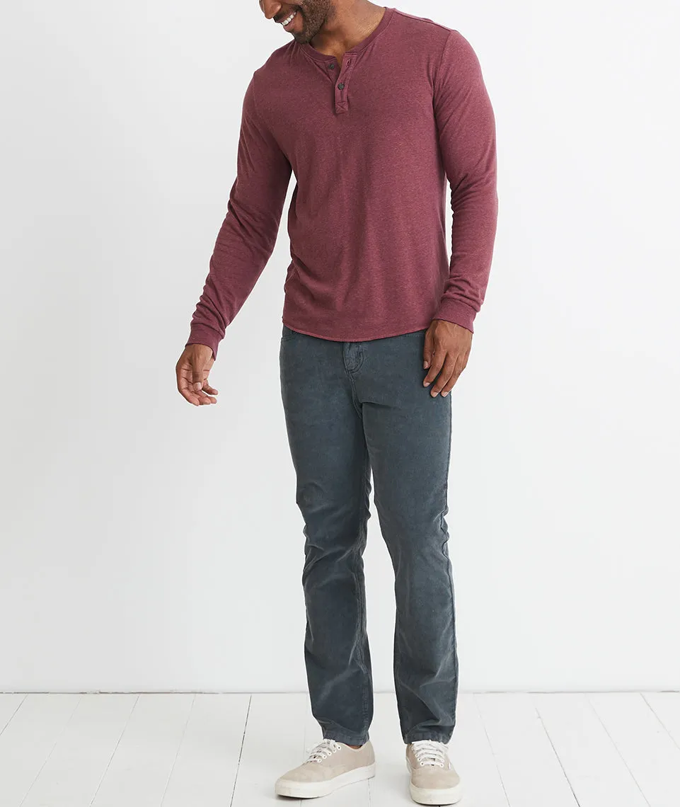 Double Knit Henley in Tawny Port sold by Marine Layer product image thumbnail 4