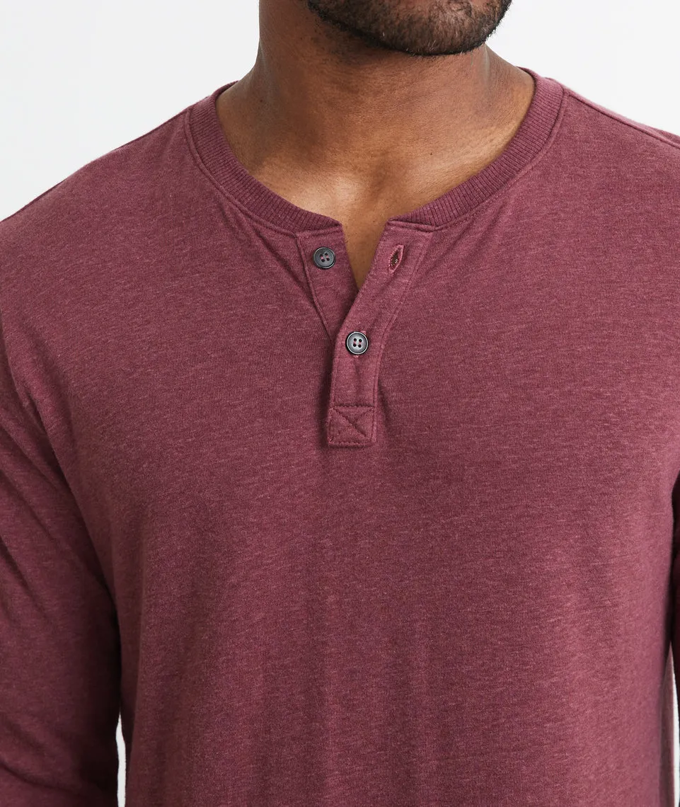 Double Knit Henley in Tawny Port sold by Marine Layer product image thumbnail 3