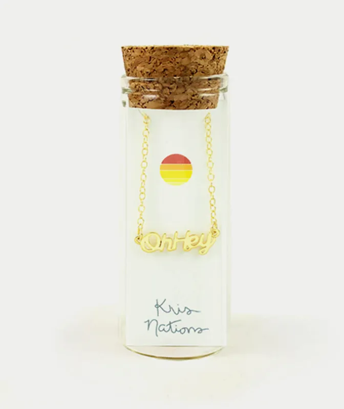 Kris Nations Oh Hey Custom Script Necklace sold by Marine Layer