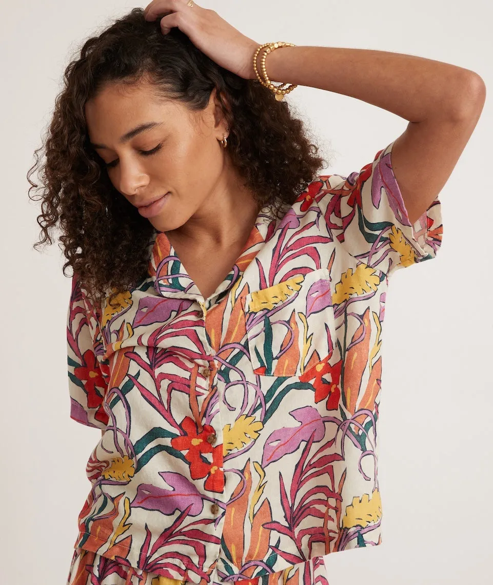 Lucy Resort Shirt in Tropical Floral sold by Marine Layer product image thumbnail 2