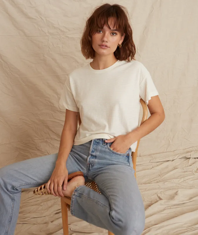 Lydia Top in Off White sold by Marine Layer