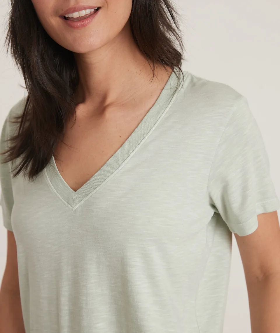 Boyfriend V-Neck Tee in Smoke Green sold by Marine Layer product image thumbnail 4