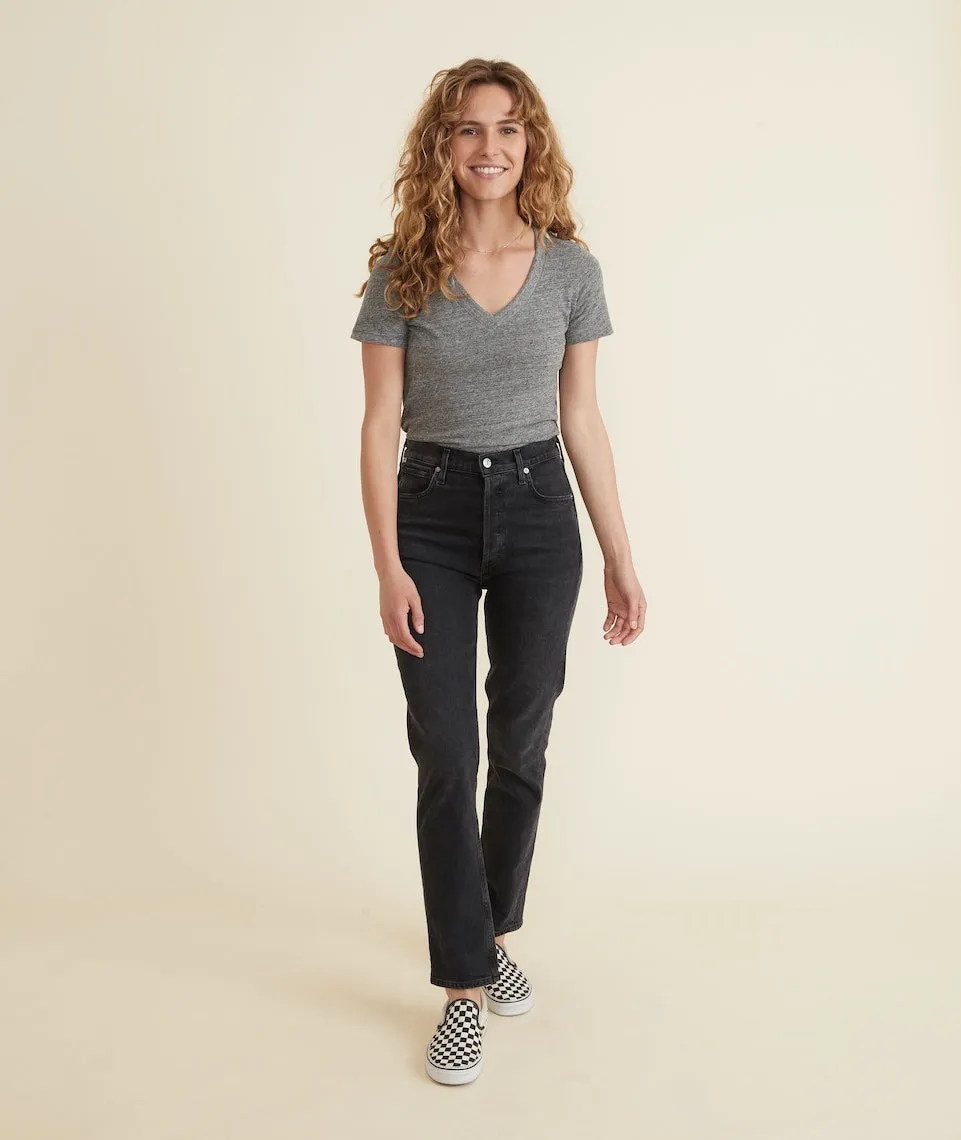 V-Neck Tee in Mid Heather Grey sold by Marine Layer product image thumbnail 4