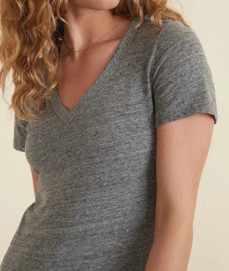 V-Neck Tee in Mid Heather Grey sold by Marine Layer product image thumbnail 2