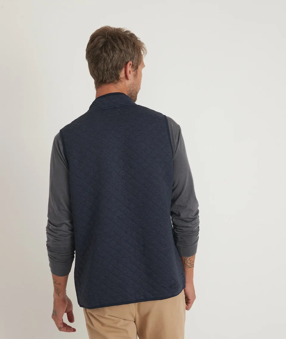 Men's Corbet Full Zip Vest in Navy sold by Marine Layer product image thumbnail 5
