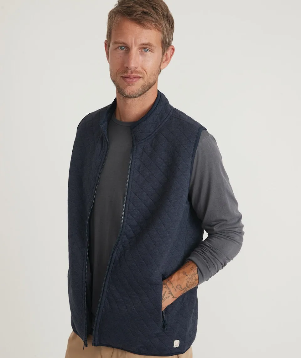 Men's Corbet Full Zip Vest in Navy sold by Marine Layer product image thumbnail 3