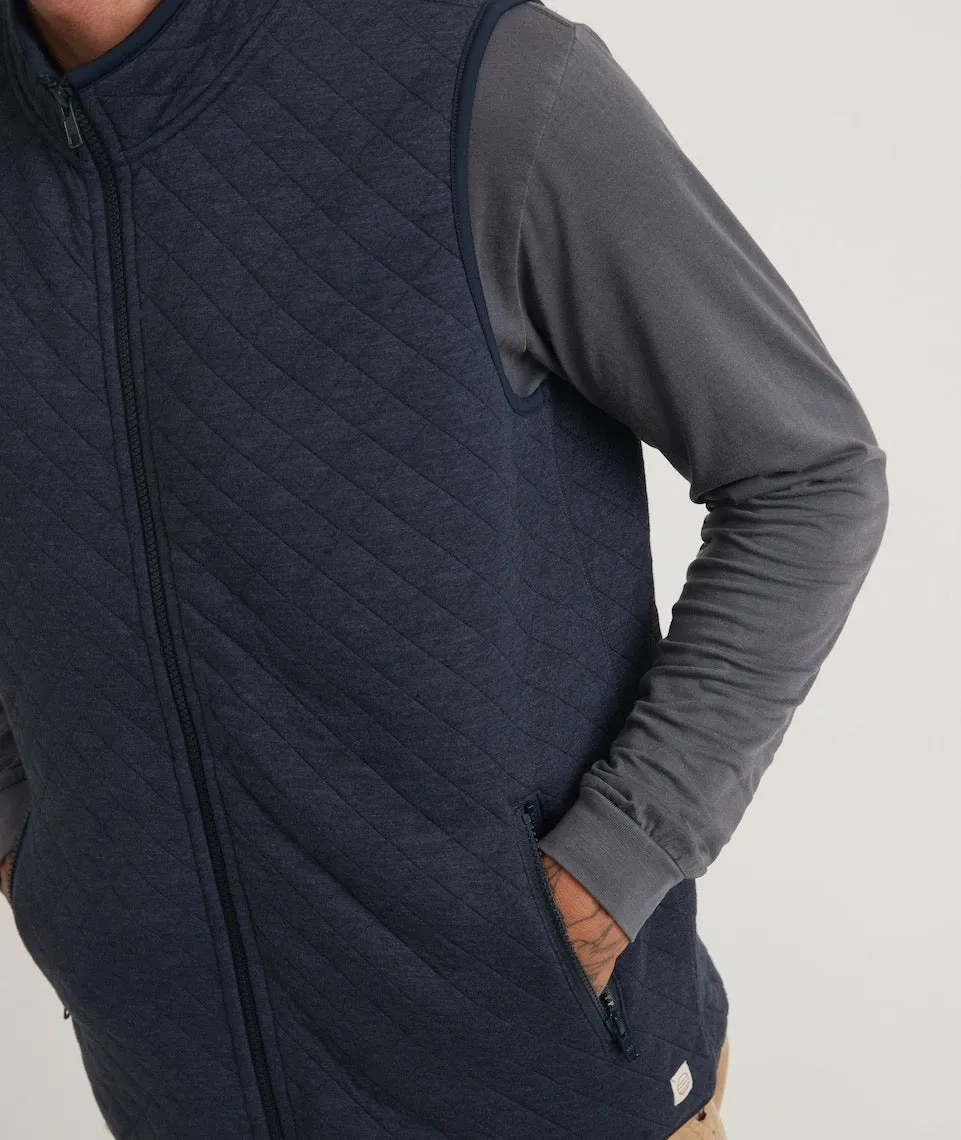 Men's Corbet Full Zip Vest in Navy sold by Marine Layer product image thumbnail 4