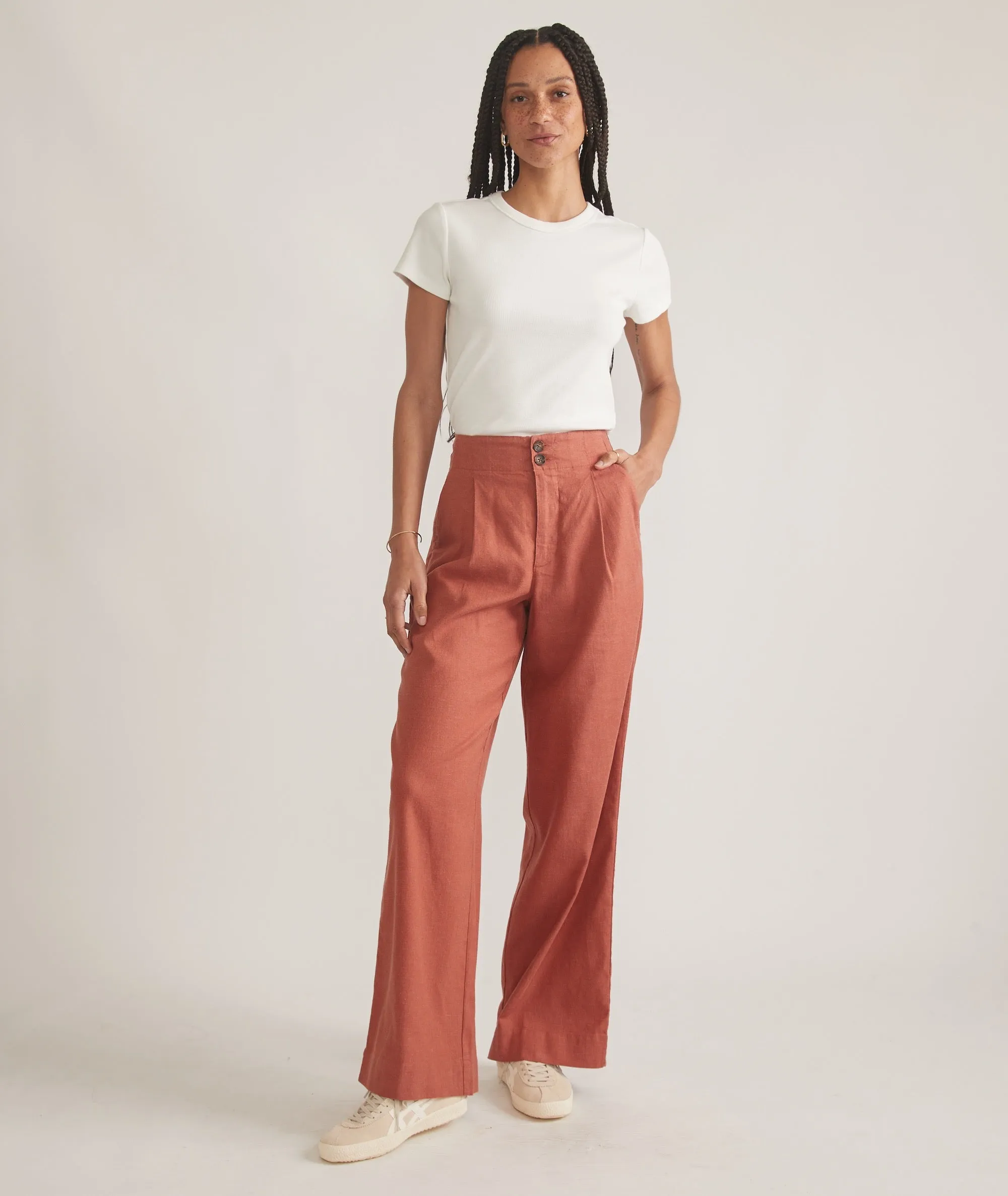 Flora High Waisted Trouser sold by Marine Layer