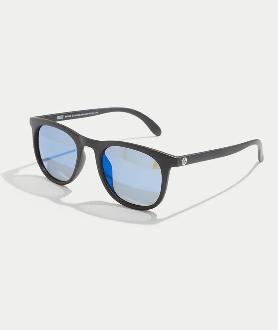 Sunski SeaCliff in Black/Aqua sold by Marine Layer