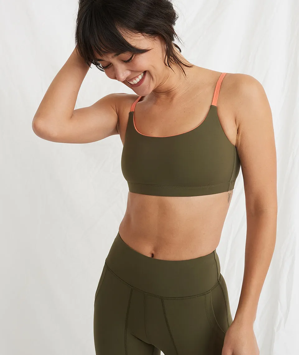Margot Sports Bra in Dusty Olive sold by Marine Layer product image thumbnail 2
