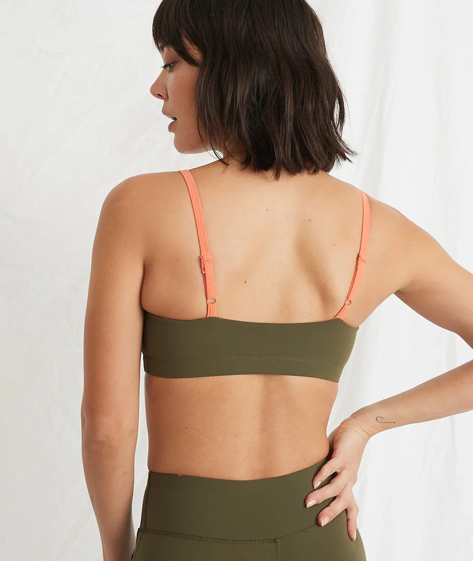 Margot Sports Bra in Dusty Olive sold by Marine Layer product image thumbnail 3