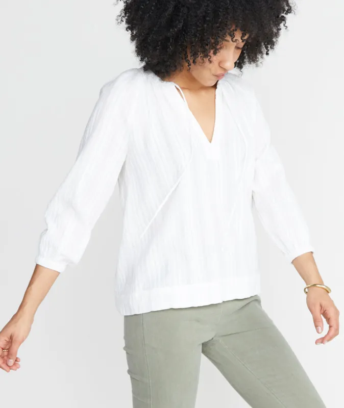 Penny Blouse in Ivory sold by Marine Layer