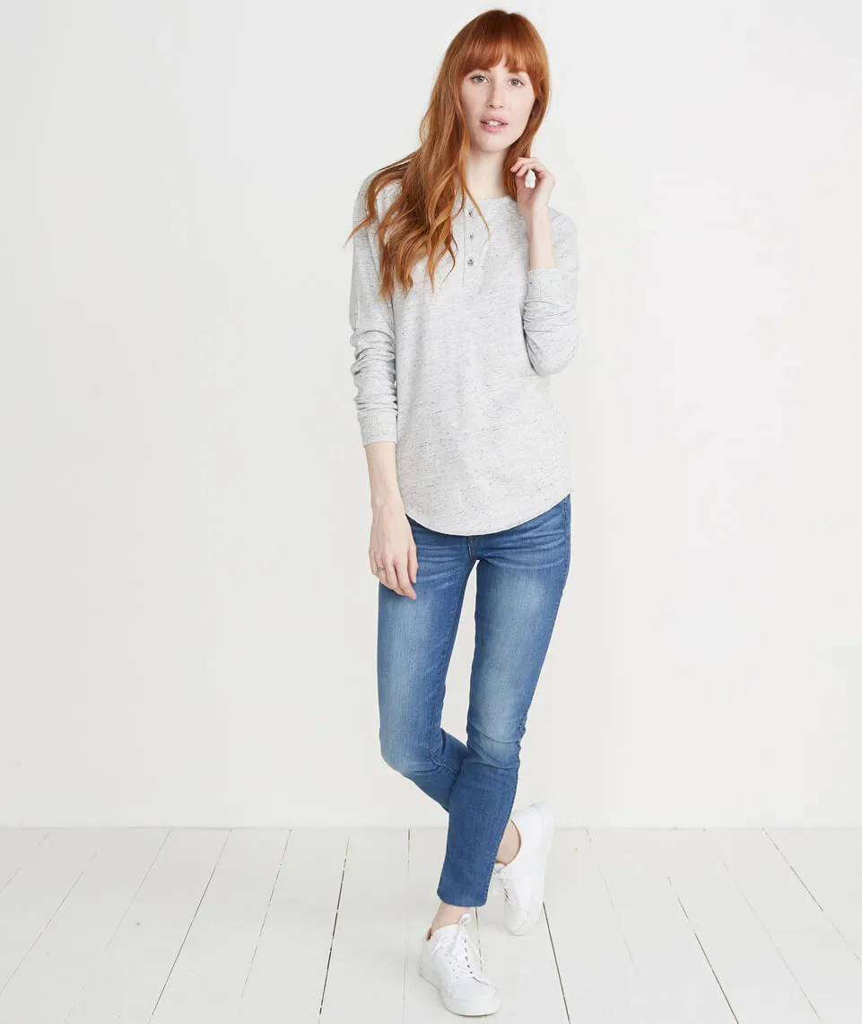 Double Knit Henley in Light Heather Ash sold by Marine Layer product image thumbnail 5