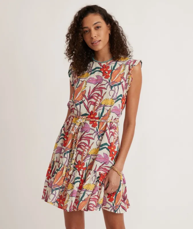 Laney Mini Dress in Tropical Floral sold by Marine Layer