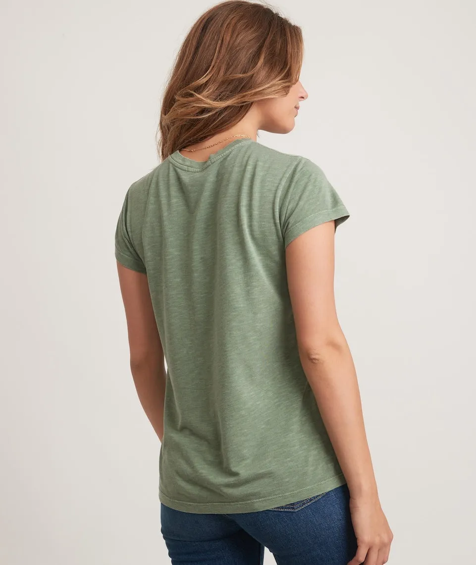 Swing Crew Tee in Garden Green sold by Marine Layer product image thumbnail 4