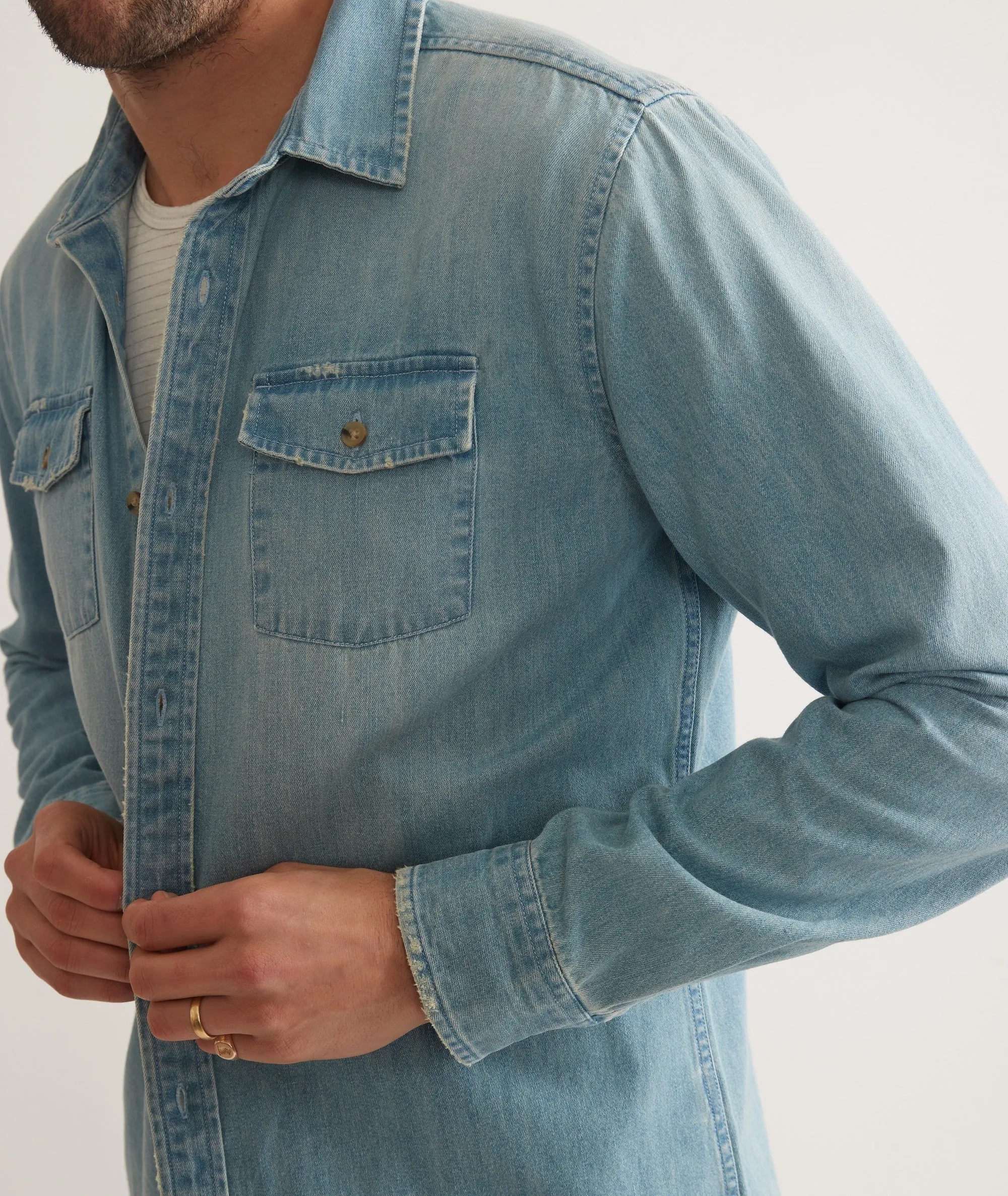 Classic Denim Overshirt sold by Marine Layer product image thumbnail 5