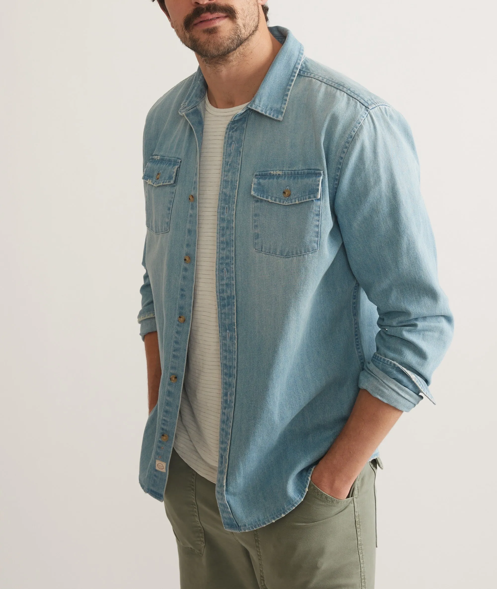 Classic Denim Overshirt sold by Marine Layer product image thumbnail 3