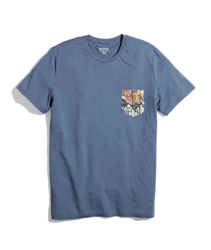 Signature Pocket Tee in Vintage Indigo sold by Marine Layer