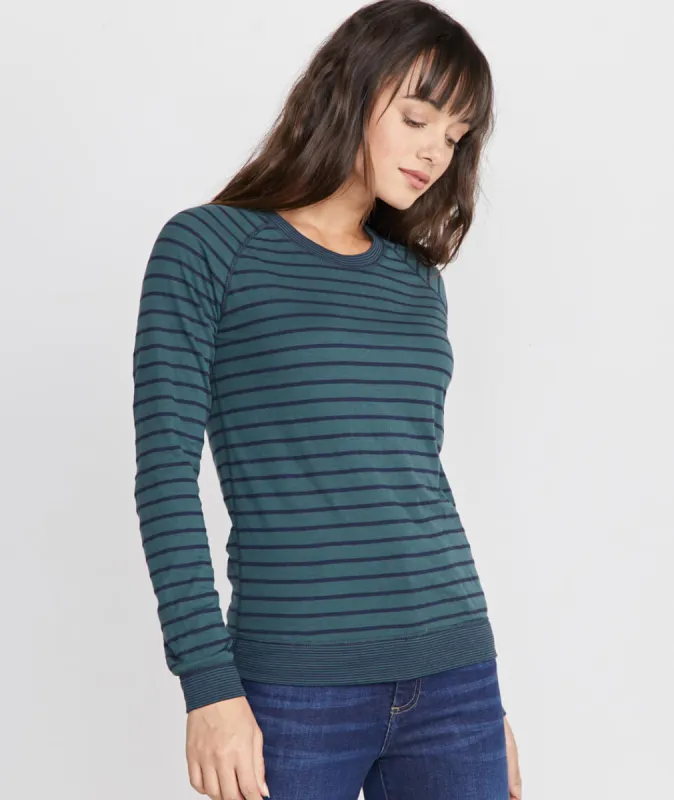 Reversible Raglan in Pine Grove/Navy sold by Marine Layer