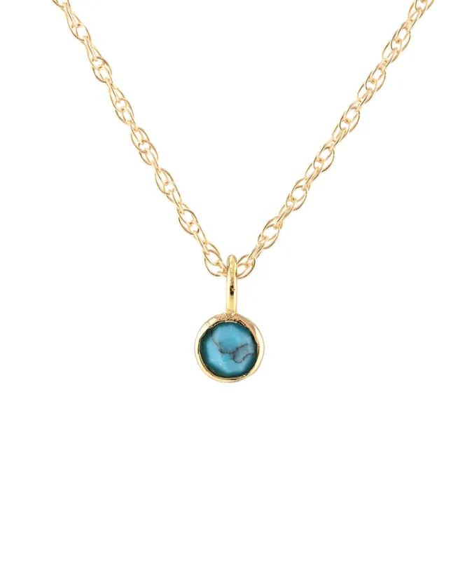 Kris Nations Gemstone Charm Necklace in Gold sold by Marine Layer