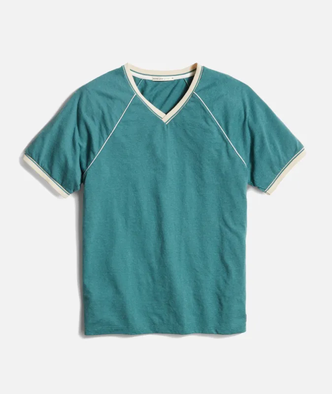 Varsity V-Neck Tee made by Marine Layer