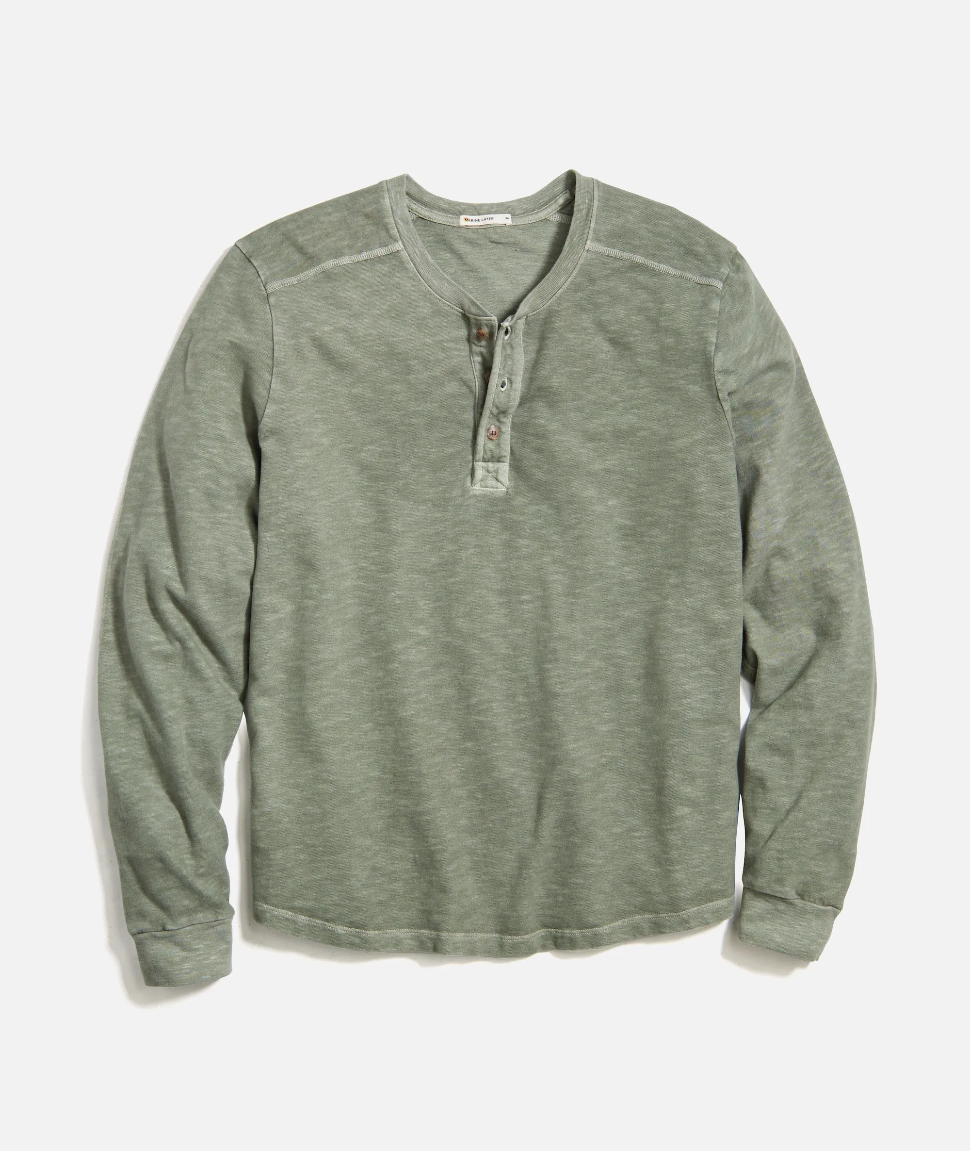 Vintage Heavy Slub Long Sleeve Henley sold by Marine Layer