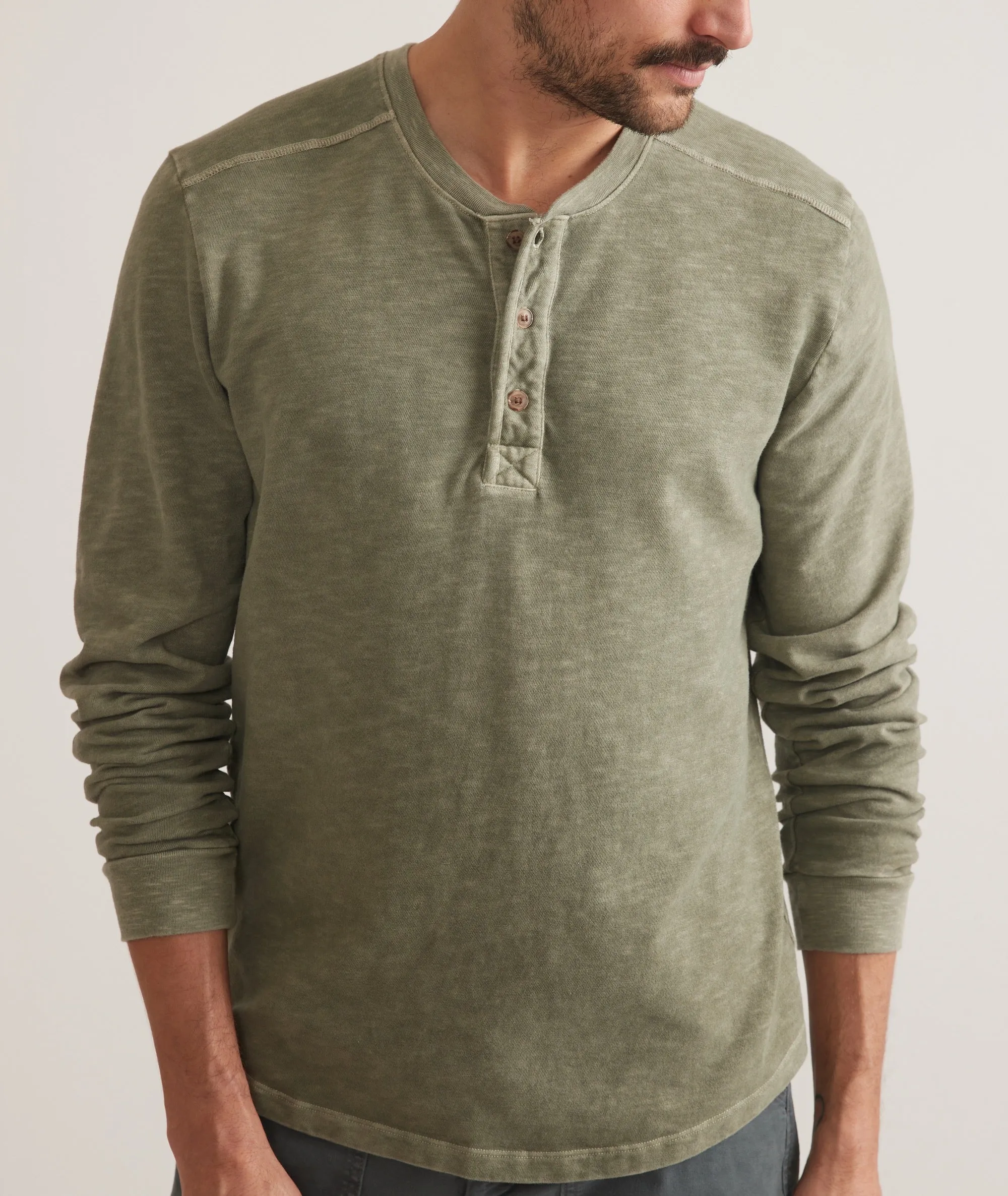 Vintage Heavy Slub Long Sleeve Henley sold by Marine Layer product image thumbnail 4
