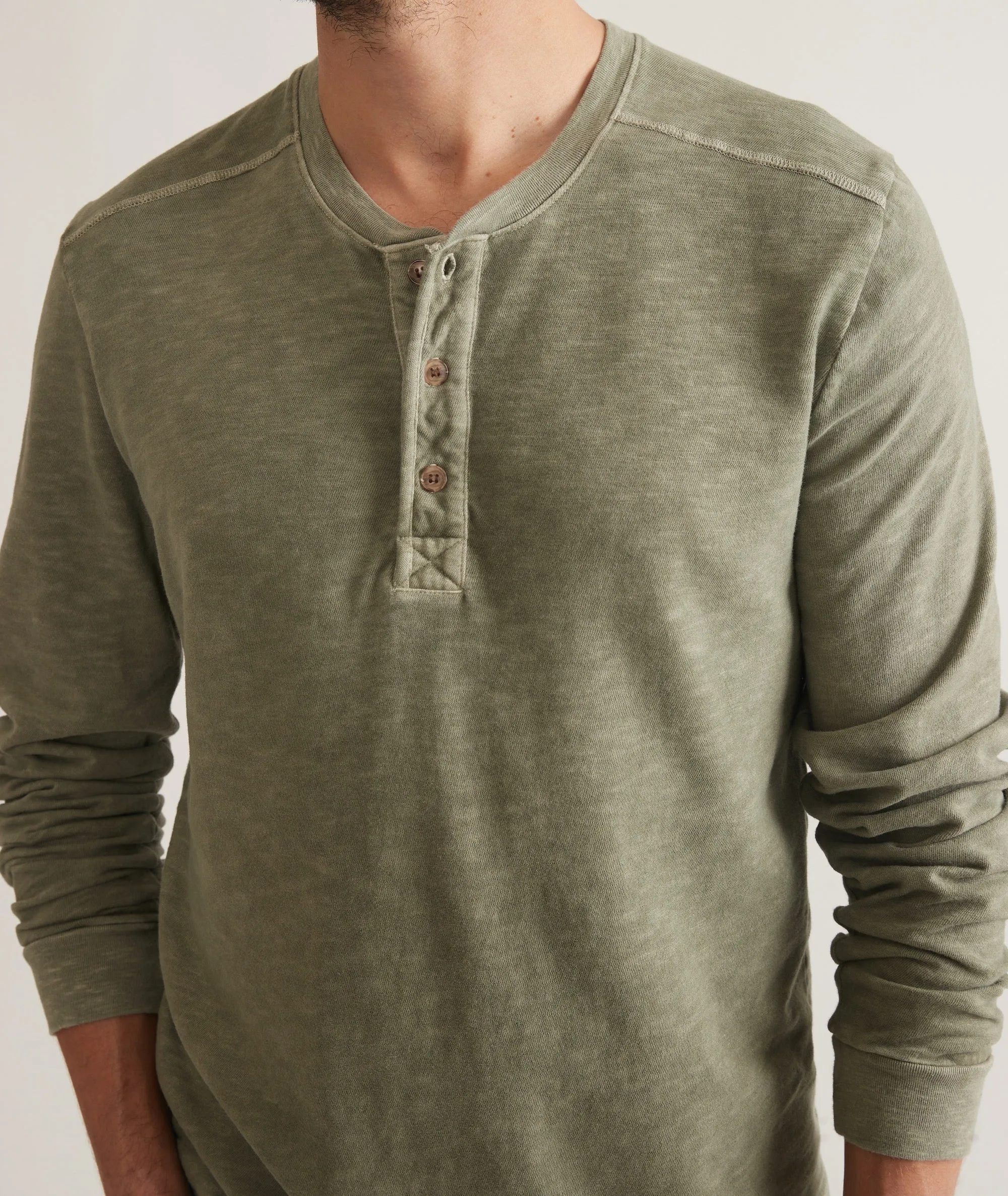 Vintage Heavy Slub Long Sleeve Henley sold by Marine Layer product image thumbnail 3