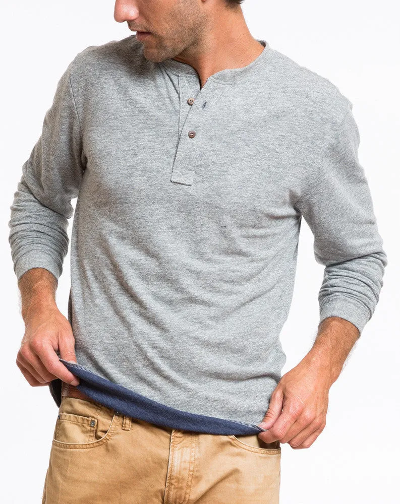 Double Knit Henley - Heather Grey sold by Marine Layer product image thumbnail 4