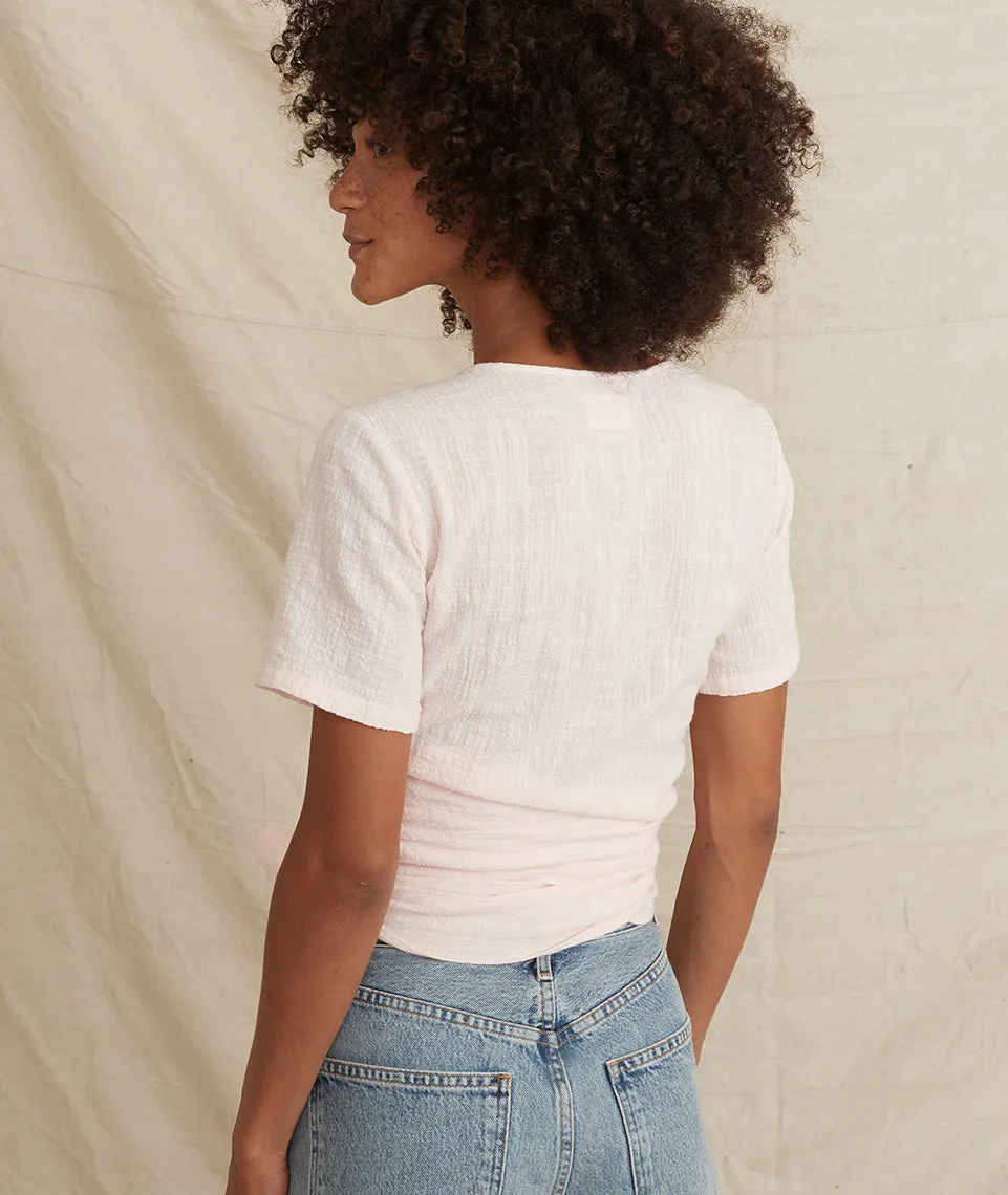 Marilyn Wrap Top in Rosewater sold by Marine Layer product image thumbnail 2