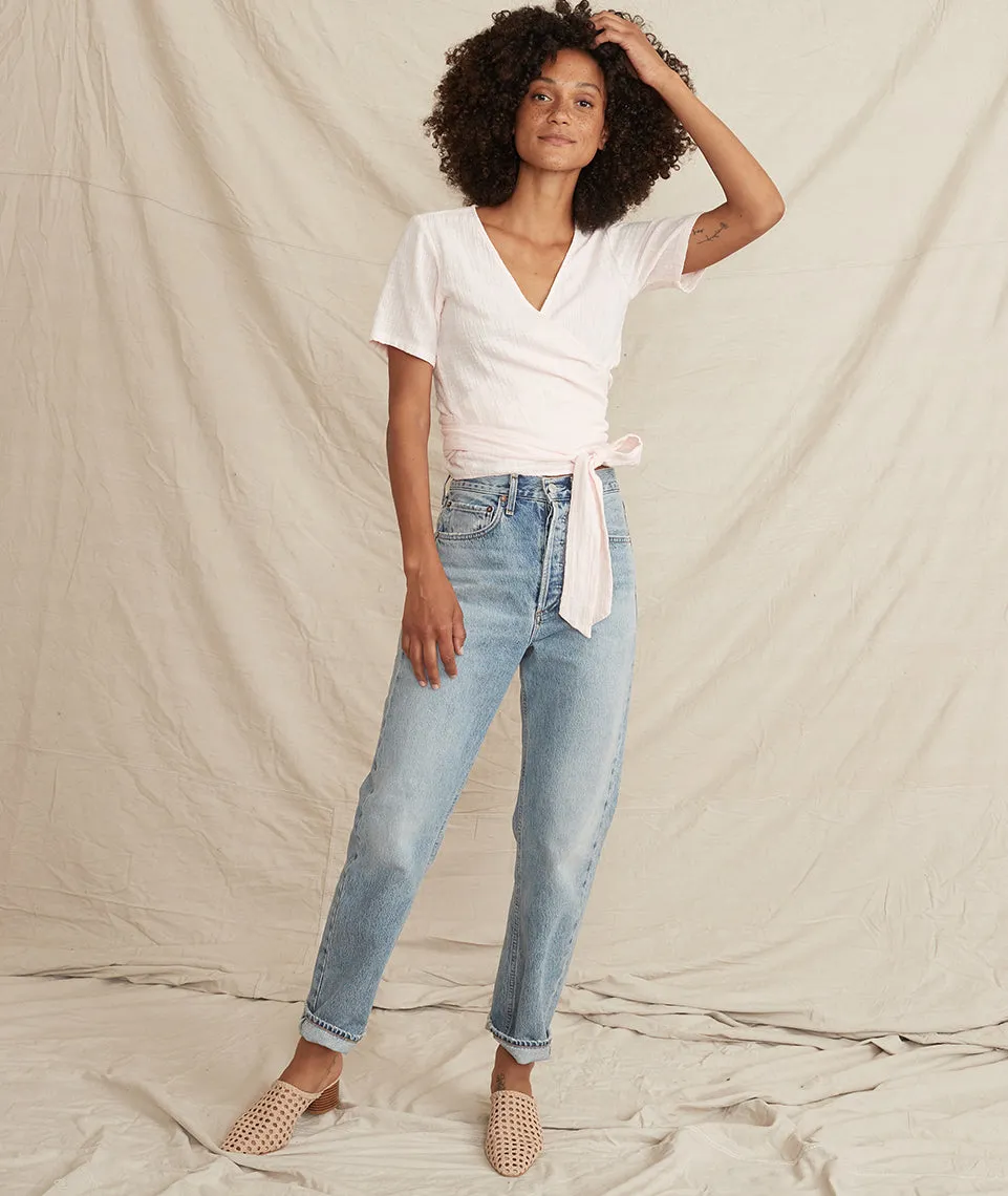 Marilyn Wrap Top in Rosewater sold by Marine Layer product image thumbnail 5