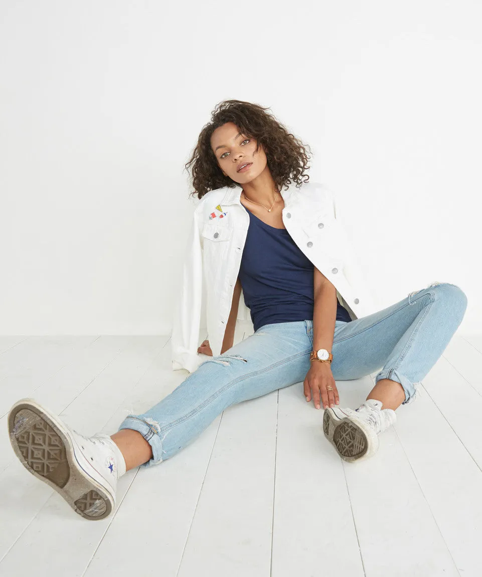 Slub U-Neck - Mood Indigo sold by Marine Layer product image thumbnail 2