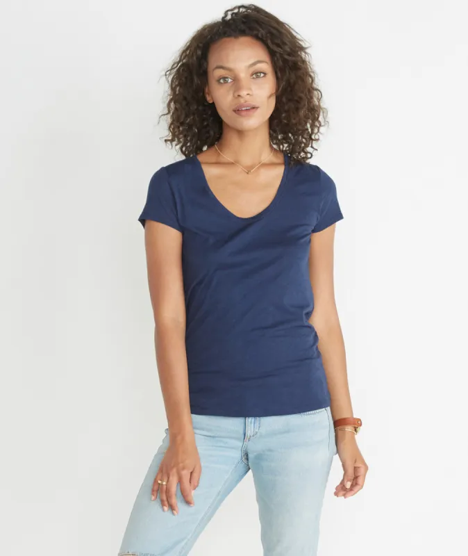 Slub U-Neck - Mood Indigo sold by Marine Layer