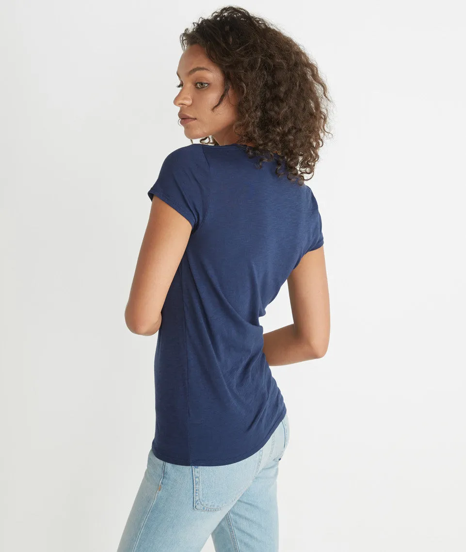 Slub U-Neck - Mood Indigo sold by Marine Layer product image thumbnail 4