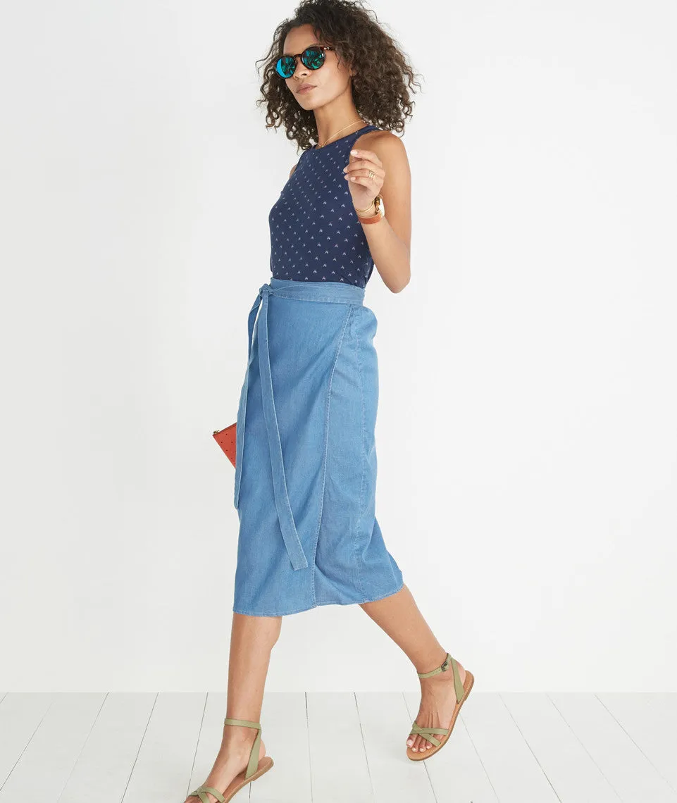 Mila Wrap Skirt sold by Marine Layer product image thumbnail 4