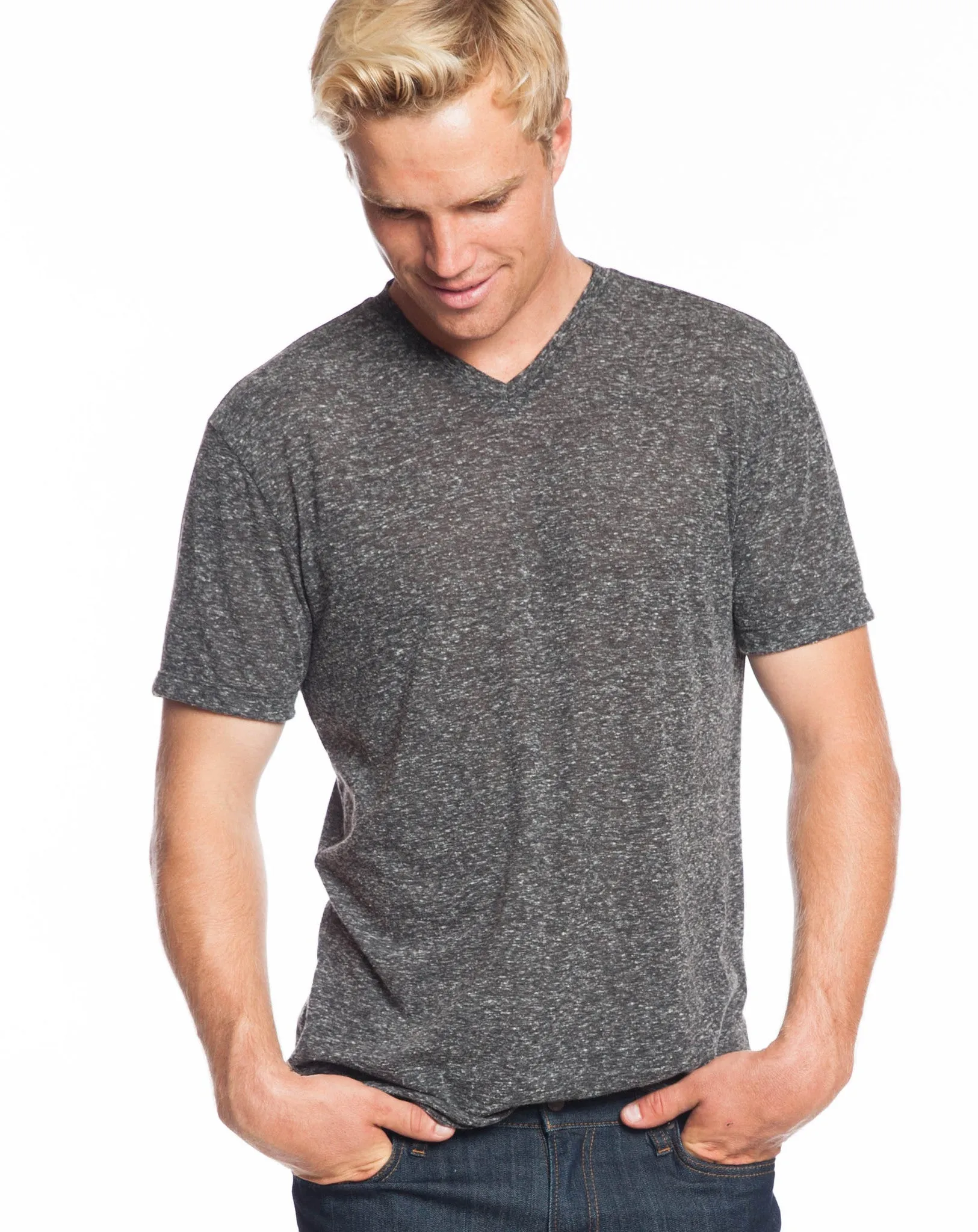 Melange V-Neck Tee - Charcoal sold by Marine Layer product image thumbnail 2