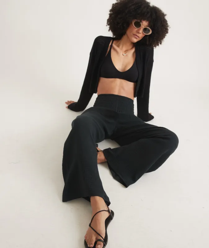Sophia Double Cloth Palazzo Pant sold by Marine Layer
