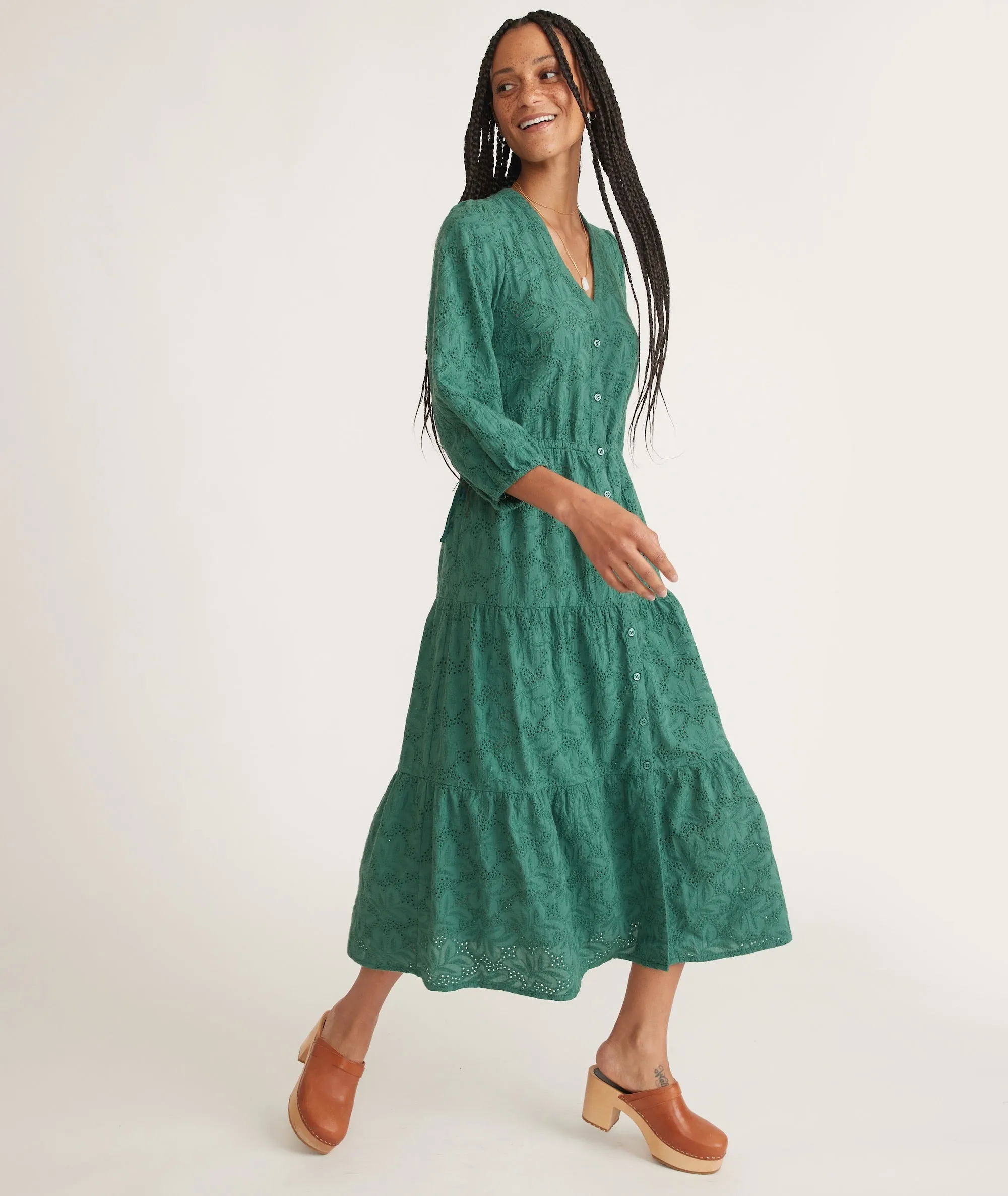 Eyelet Willow Midi Dress sold by Marine Layer