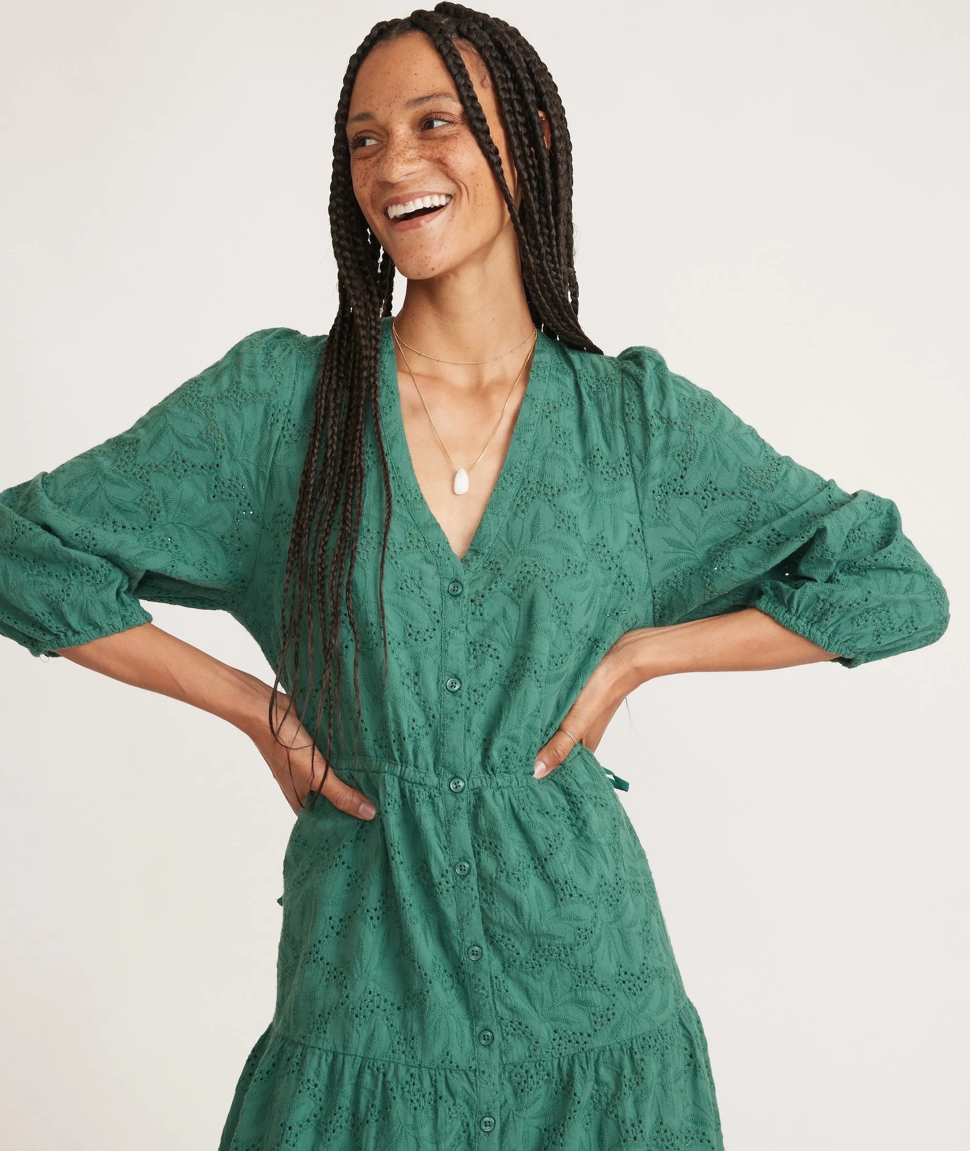 Eyelet Willow Midi Dress sold by Marine Layer product image thumbnail 2