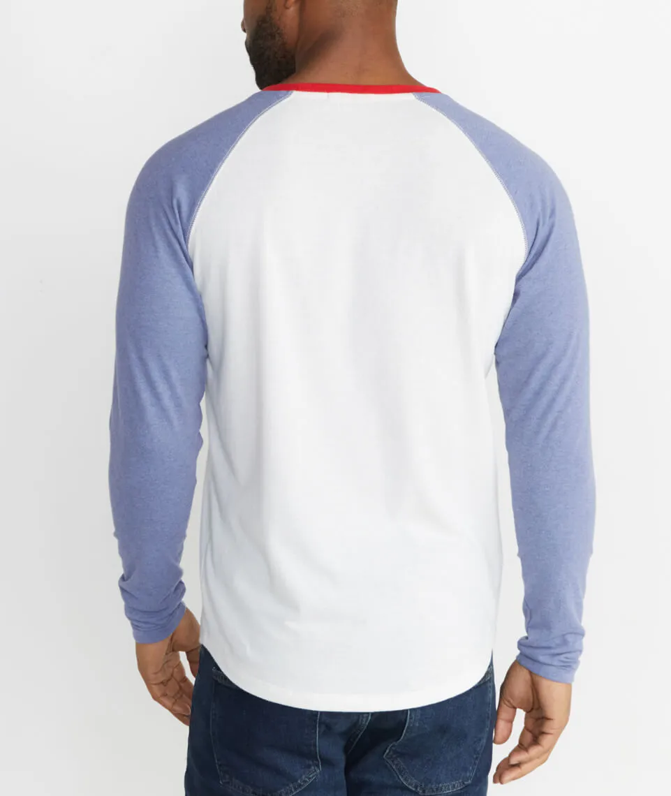 Re-Spun Baseball Raglan Vintage Indigo/White sold by Marine Layer product image thumbnail 5