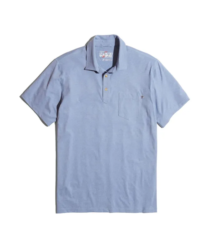 Palmer Sport Polo in Blue Heather sold by Marine Layer