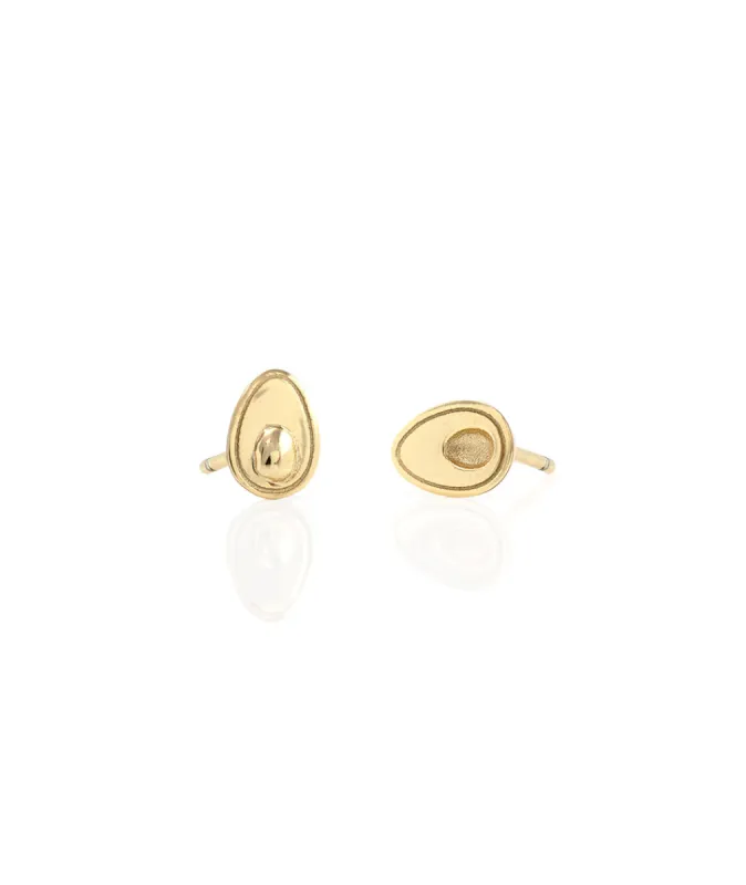 Kris Nations Avocado Stud Earrings in Gold sold by Marine Layer
