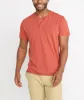 Shortsleeve Henley in Rosewood sold by Marine Layer
