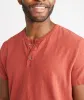 Shortsleeve Henley in Rosewood sold by Marine Layer