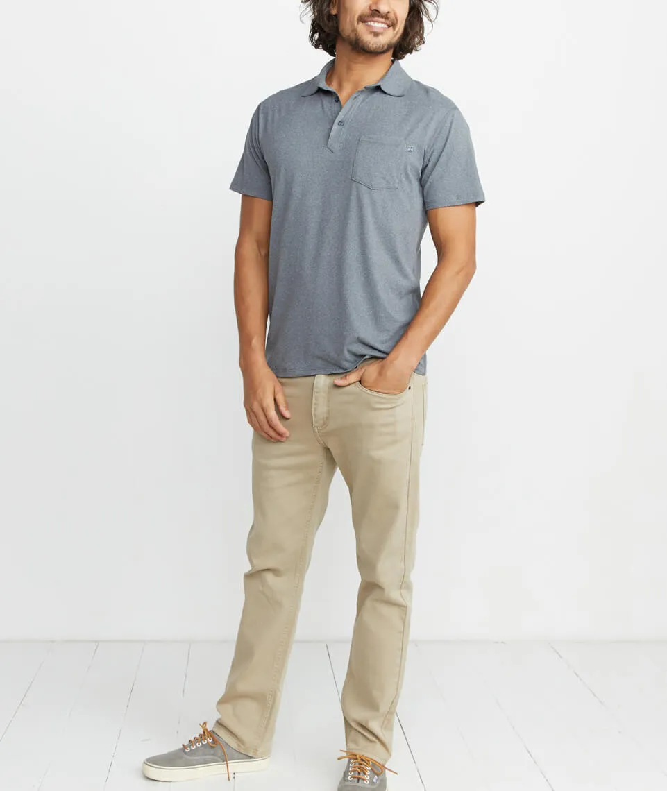 Palmer Sport Polo in Heather Grey sold by Marine Layer product image thumbnail 4