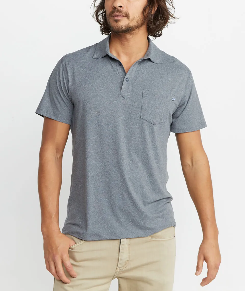 Palmer Sport Polo in Heather Grey sold by Marine Layer product image thumbnail 2