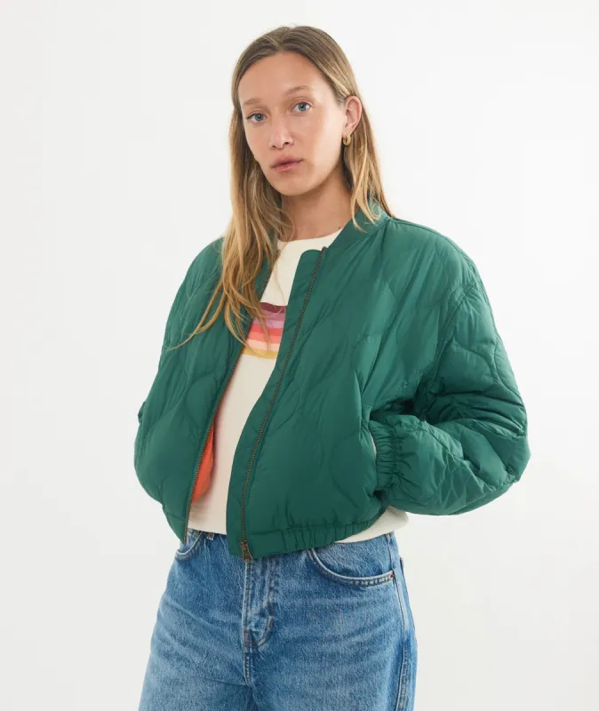 Avalon Lightweight Quilted Bomber sold by Marine Layer