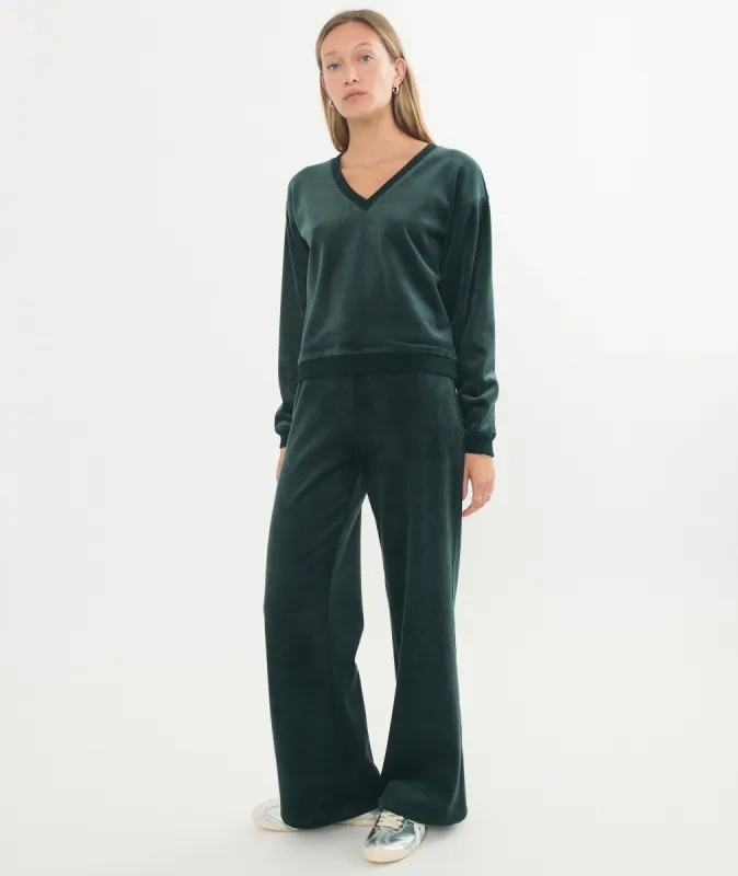Cord Velour Wide Leg Pant sold by Marine Layer