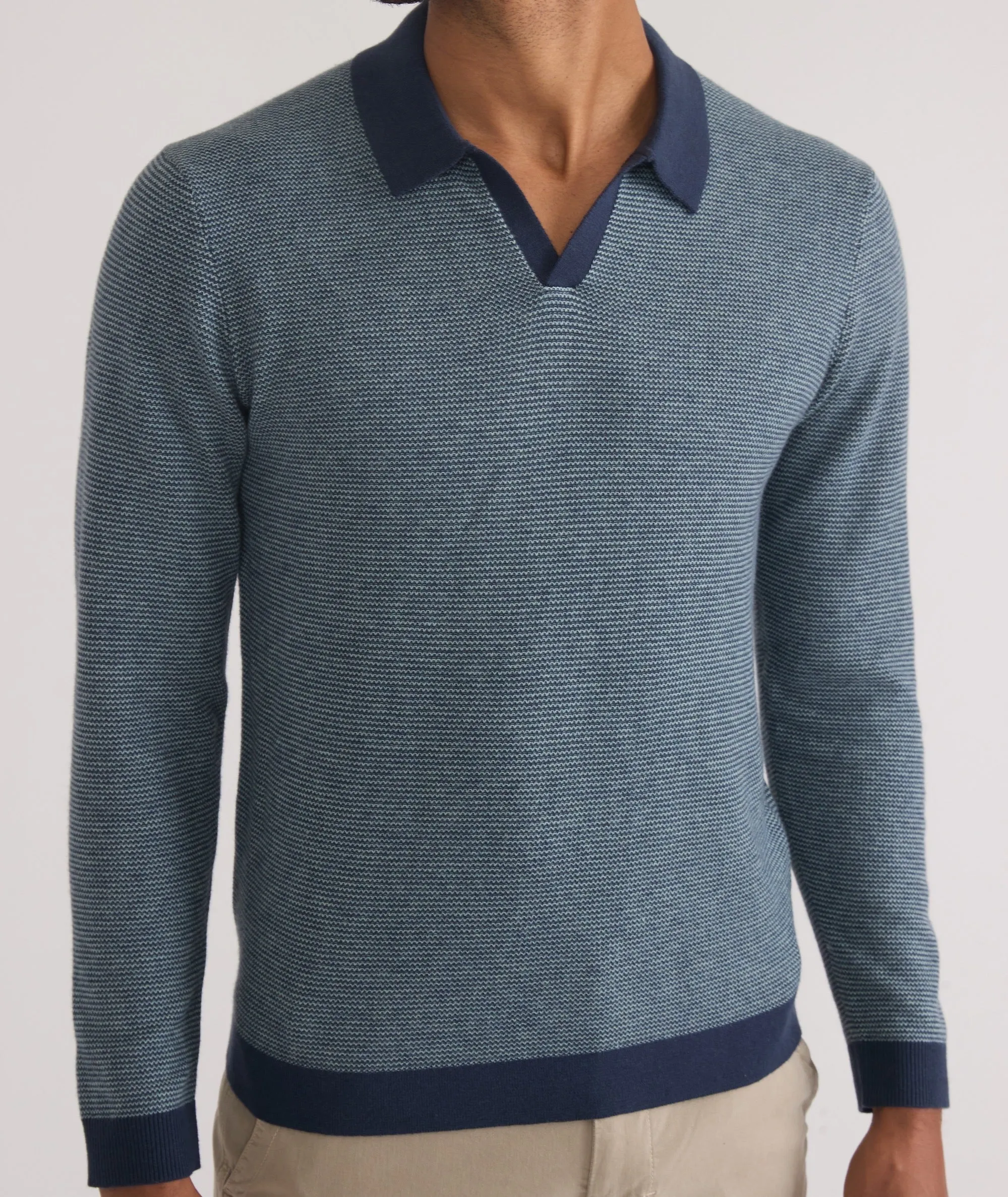 Liam Long Sleeve Sweater Polo sold by Marine Layer product image thumbnail 4